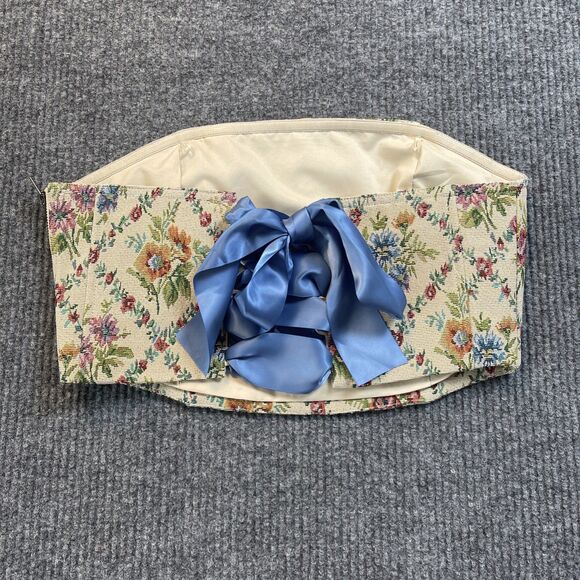 Altar’D State Size Large Demi Brocade Tapestry Tie Back Corset Strapless Top NEW - Picture 5 of 15